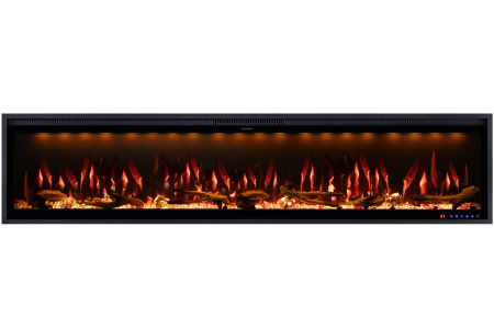 Линейный биокамин Mercury 74 LED RF